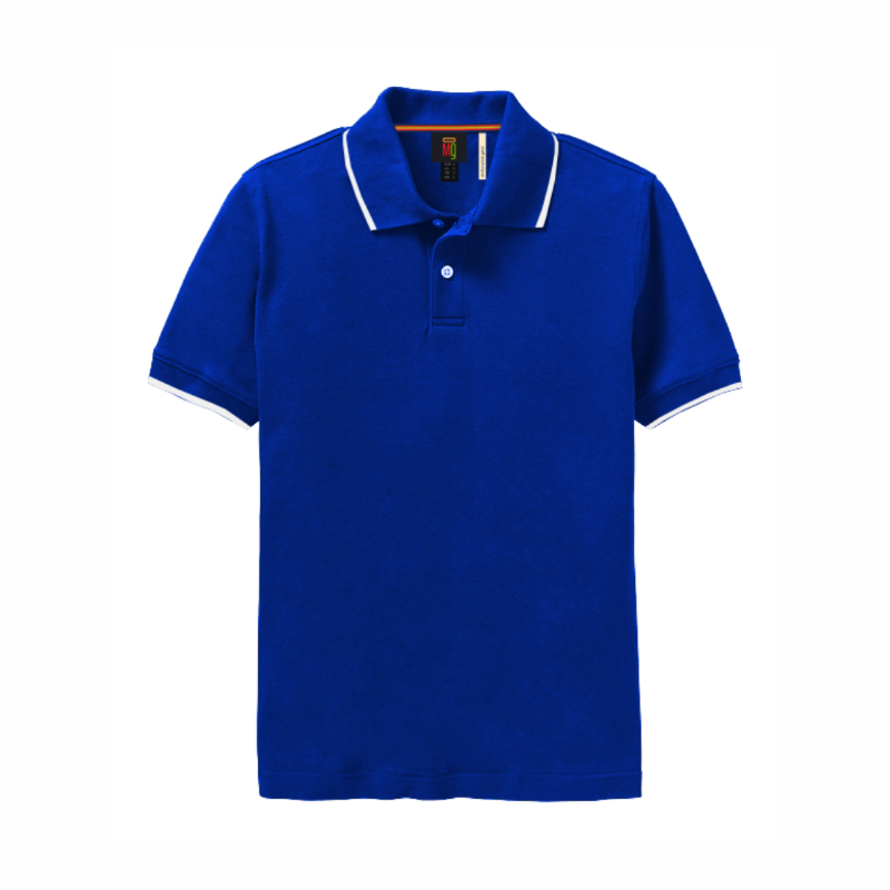 OMG Endurance Men's Tipping Polo T-Shirt - Royal Blue With White