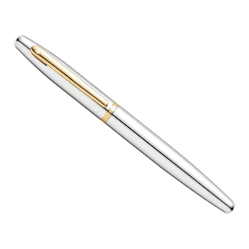 Sheaffer VFM Chrome Rollerball Pen With Gold Trims