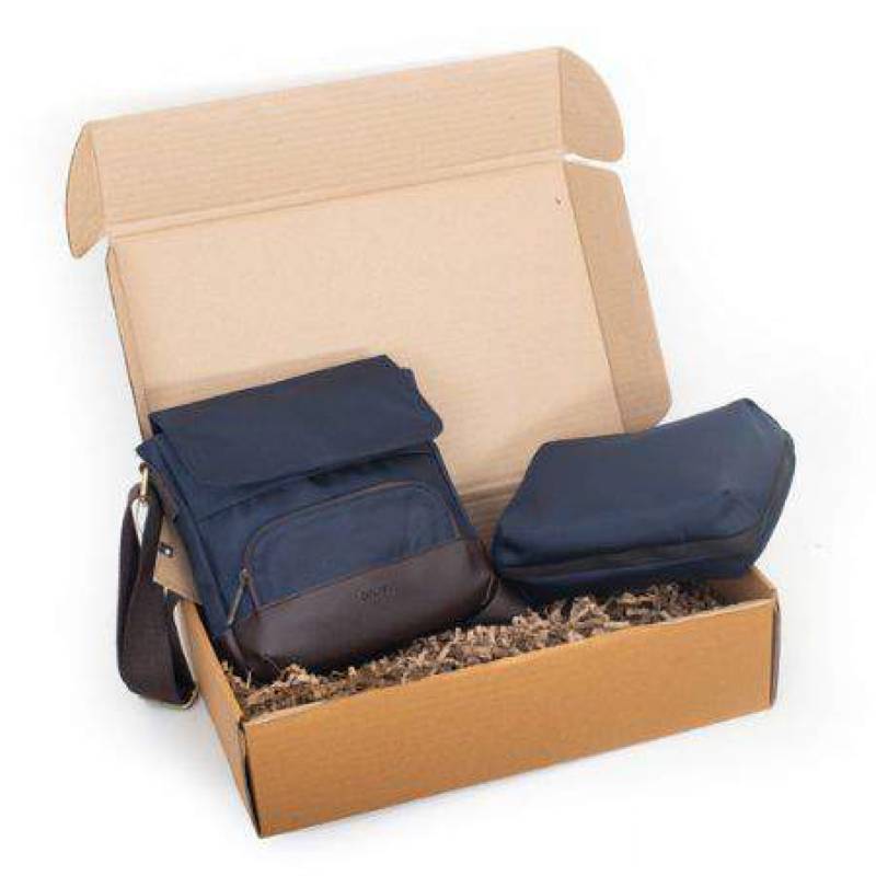 Oblique Gift Set GS - L03 Large - Navy/Brown