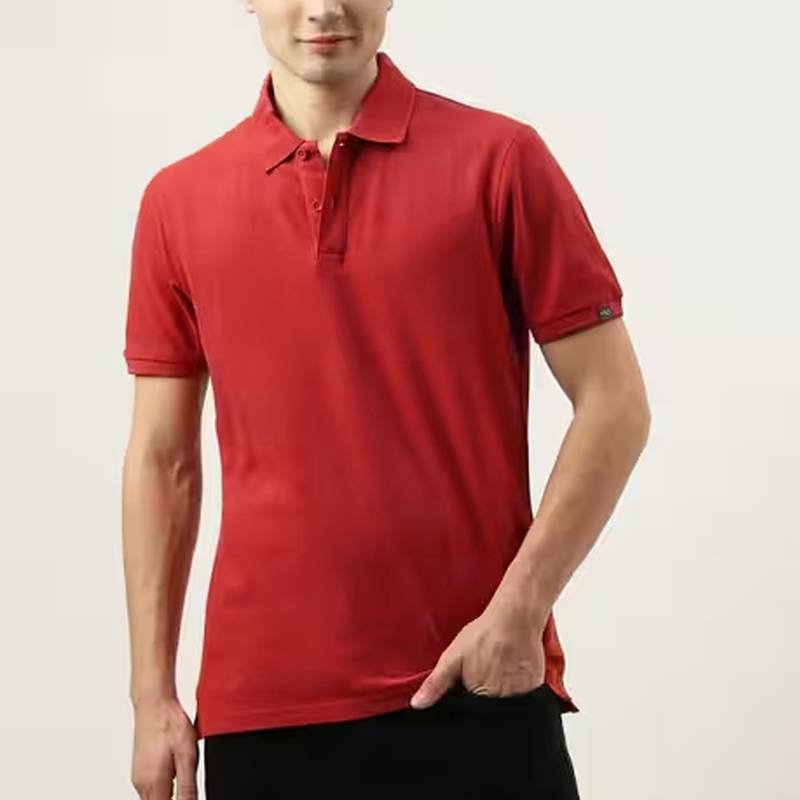 M & S Men's Polo T-Shirt - Berry