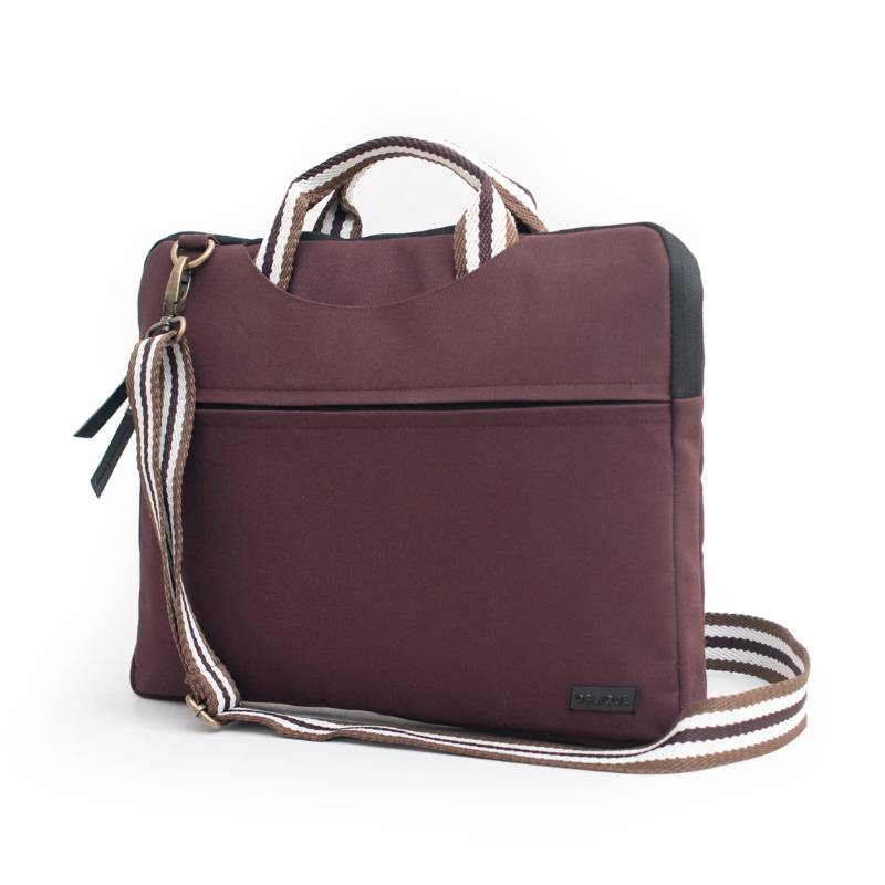 Oblique Salsa Laptop Messenger Bag - Burgundy