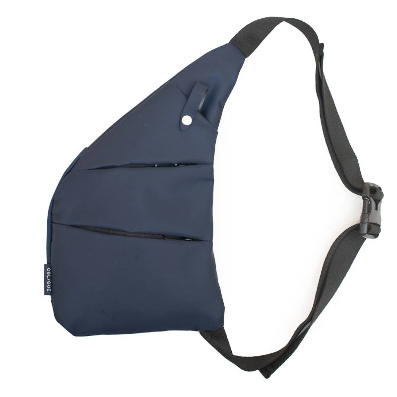 Oblique Columbus Crossbody Sling - Navy