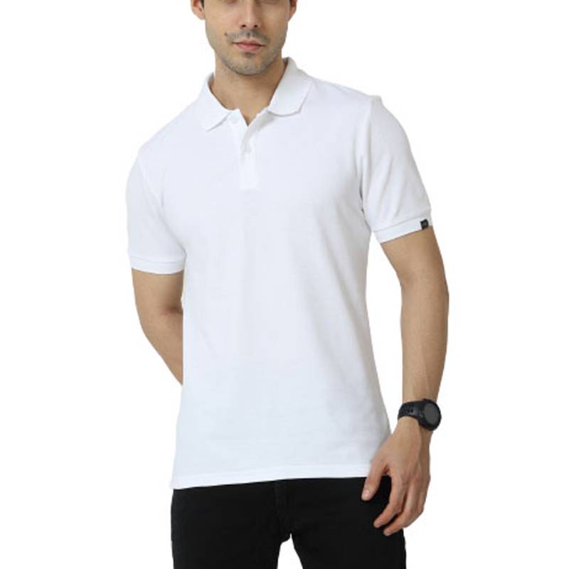 M & S Men's Polo T-Shirt - White