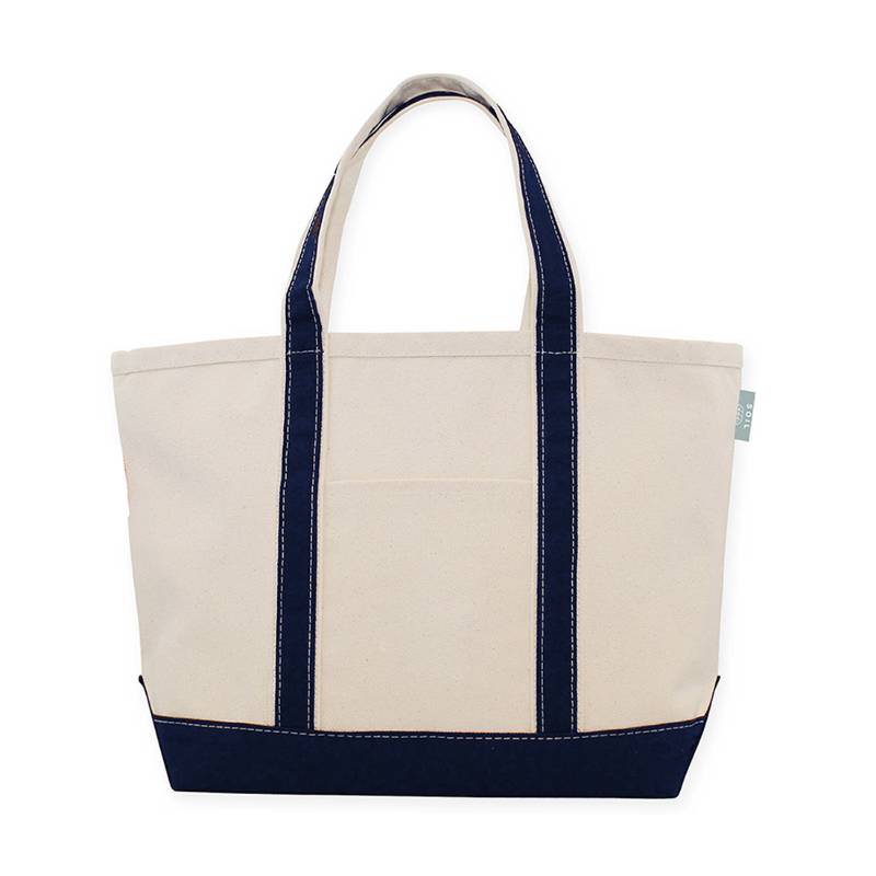 SOIL Boat Tote Shopping Bag - Navy Blue