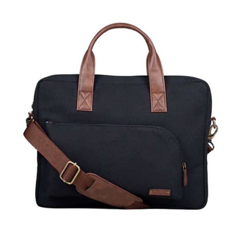 Oblique Rush Laptop Messenger Bag - Black