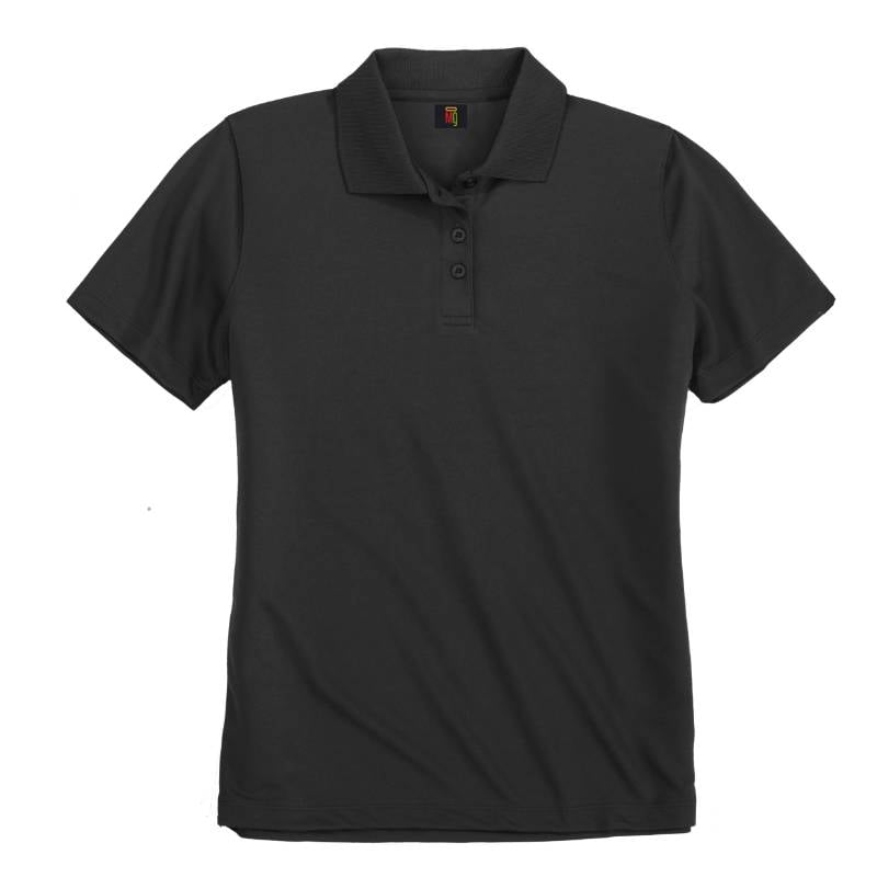 OMG Endurance Unisex Self Collar & Cuff Tipping Polo T-Shirt - Black