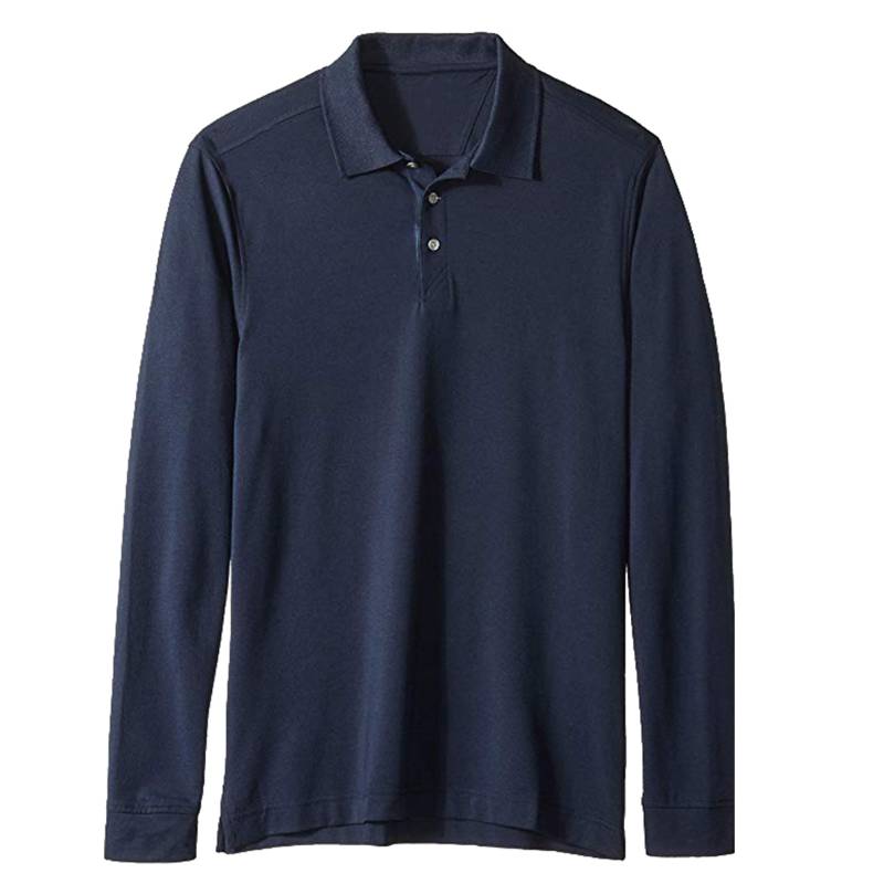OMG Men's Full Sleeve Polo T-Shirt - Navy Blue