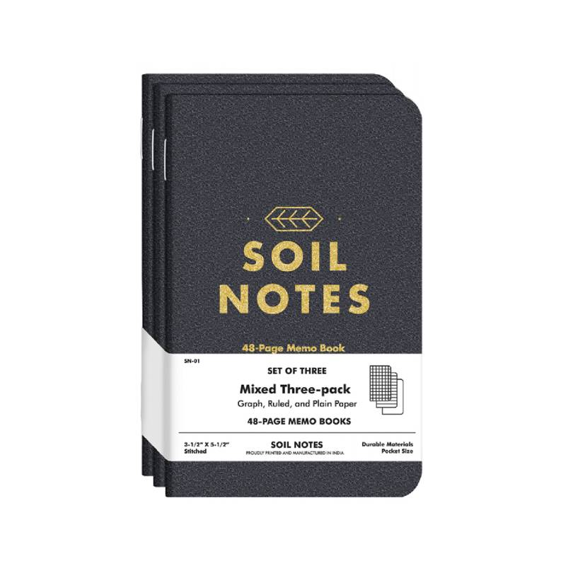 SOIL Willow Aurum Pocket Notebook - Set of 3