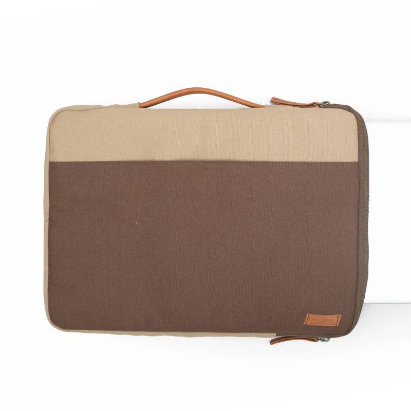 Oblique Skittles Laptop Sleeve - Brown/Beige