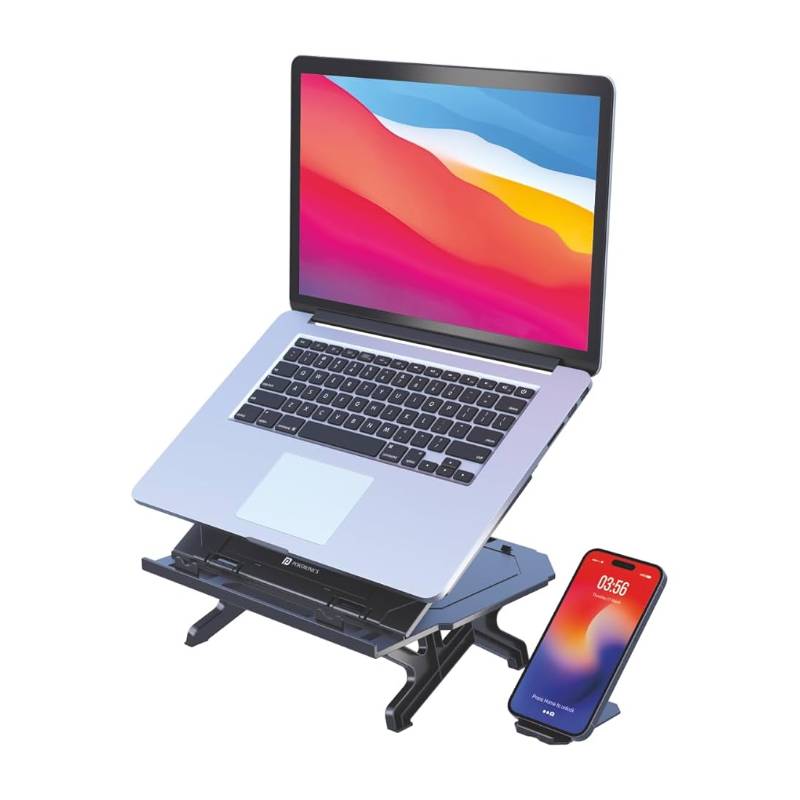 Portronics My Buddy Hexa 33 Laptop Stand with Phone Holder