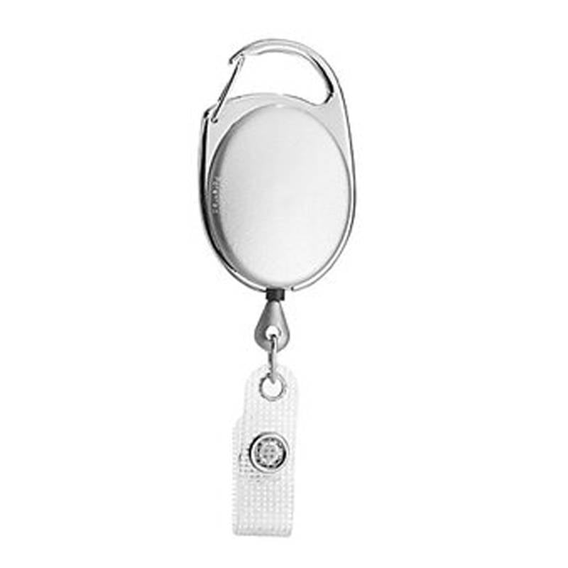 Ovel Shape ID Card Yo Yo Retractor-White