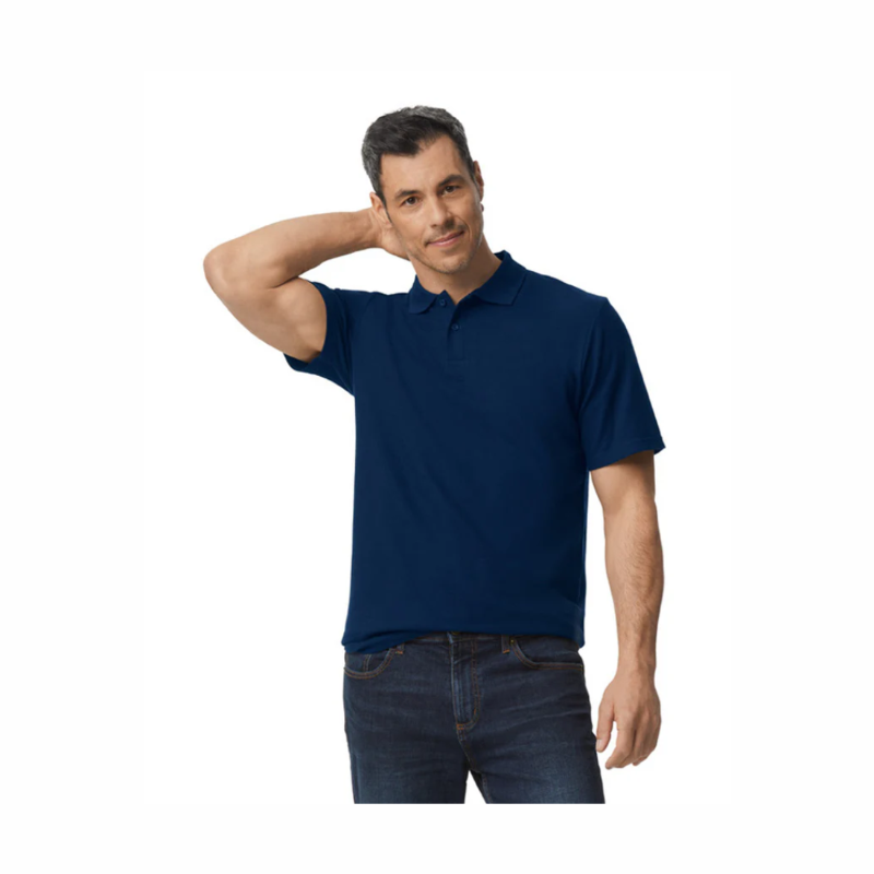 Gildan Softstyle Adult Pique Polo T-Shirt - Navy Blue