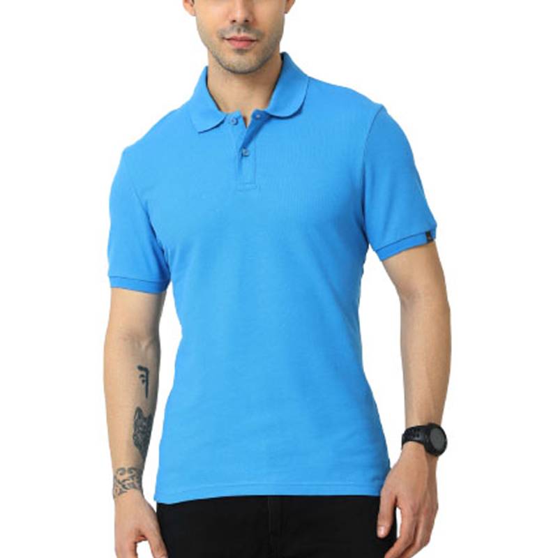 M & S Men's Polo T-Shirt - Sea Blue