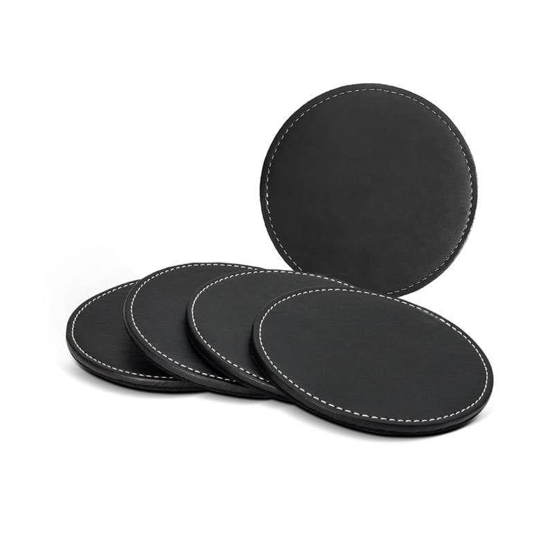 SOIL Leather Coaster -Black