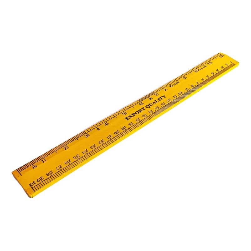 Pmw-Measuring Wooden Ruler-12 inch/30 cm (Pack of 10)