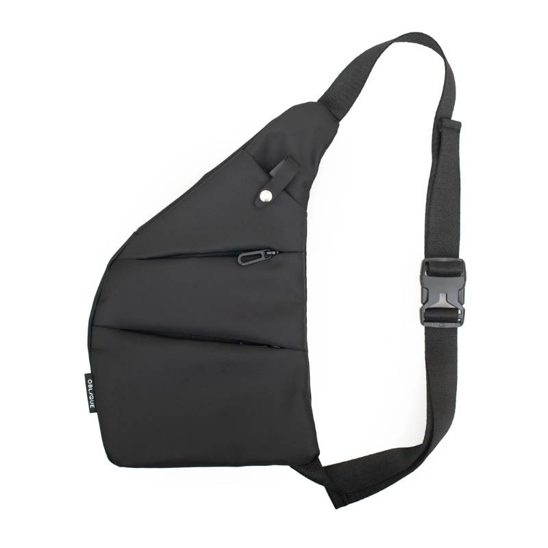 Oblique Columbus Crossbody Sling - Black