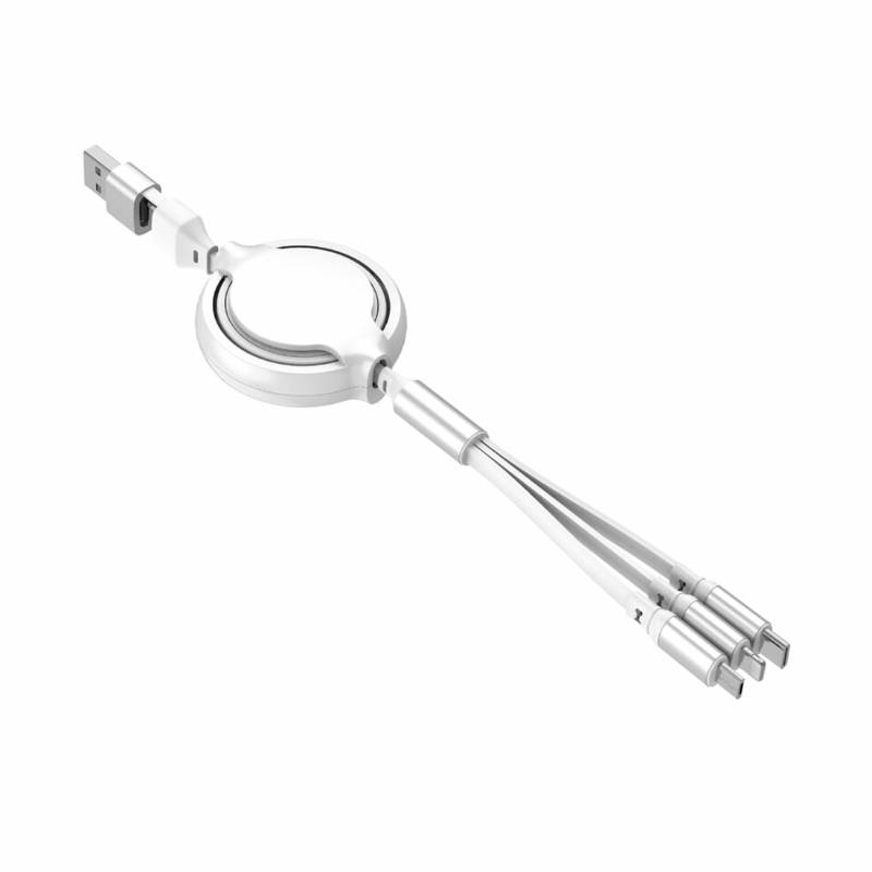 Urban Gear YOYO C  Pro Retractable 3 IN 1 Charging Cable - White
