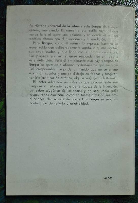 Historia universal de la infamia
