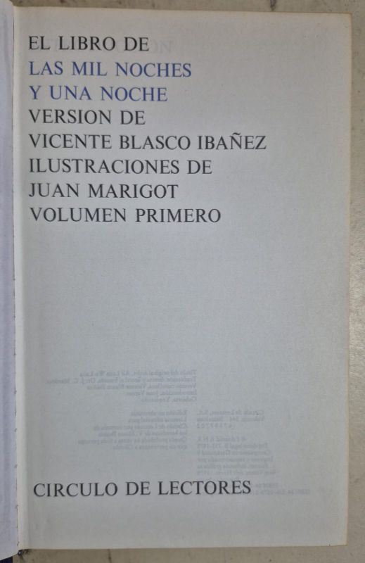 Las mil y una noche volumen primero