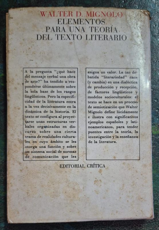 Elementos para una teoría del texto literario