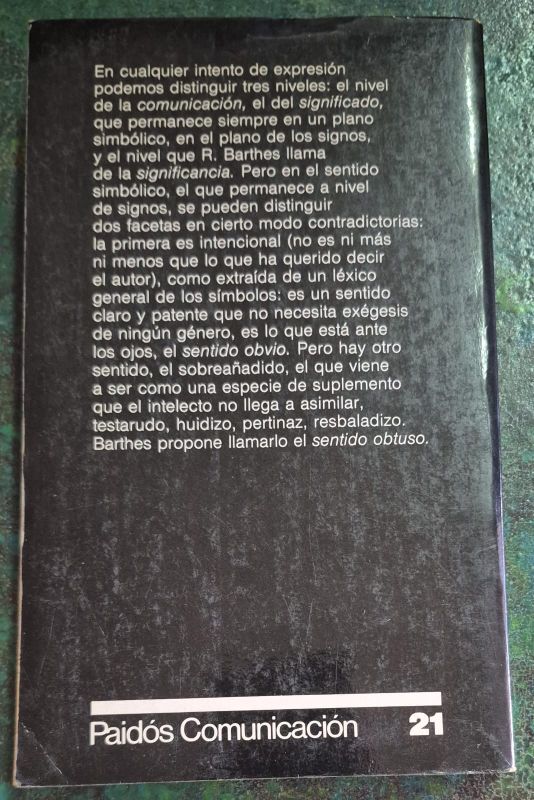 Lo obvio y lo obtuso