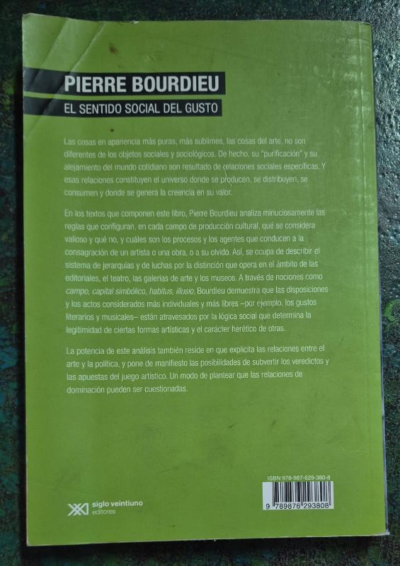 El sentido social del gusto