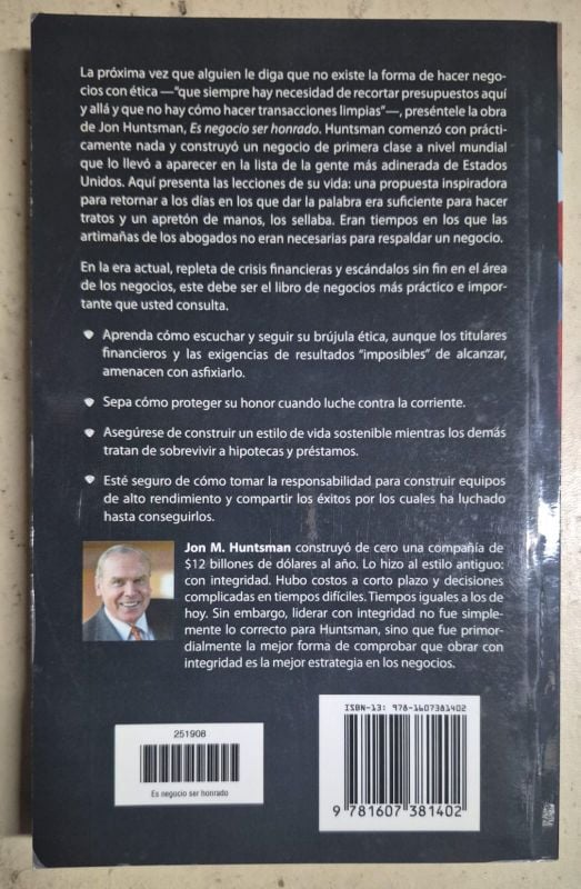 Es negocio ser honrado