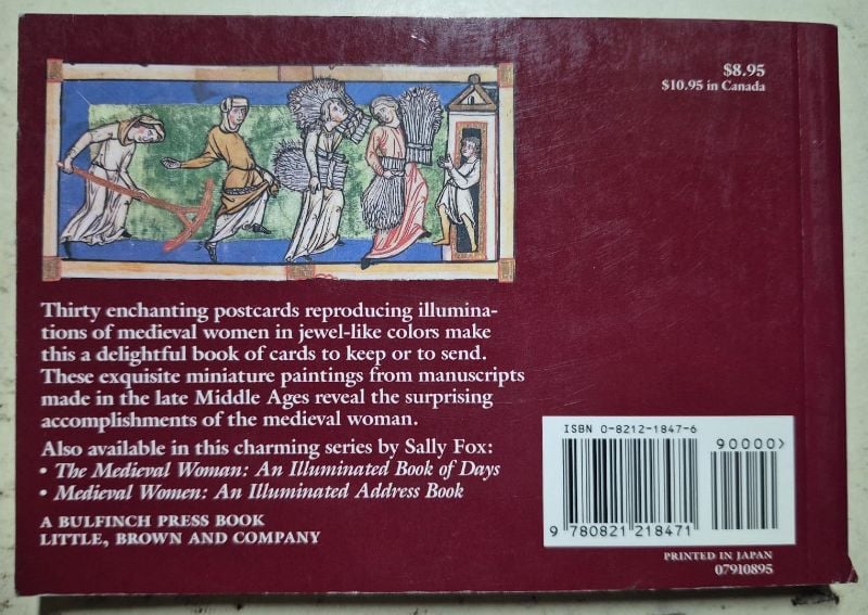 The Medieval Woman an illuminated book of postcards