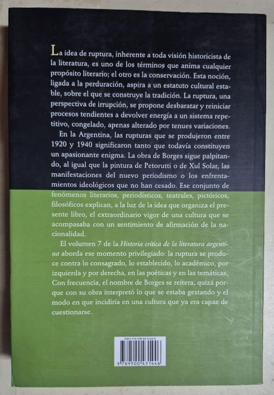 Historia crítica de la literatura argentina