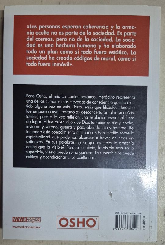 La armonía oculta Conversaciones sobre Heráclito