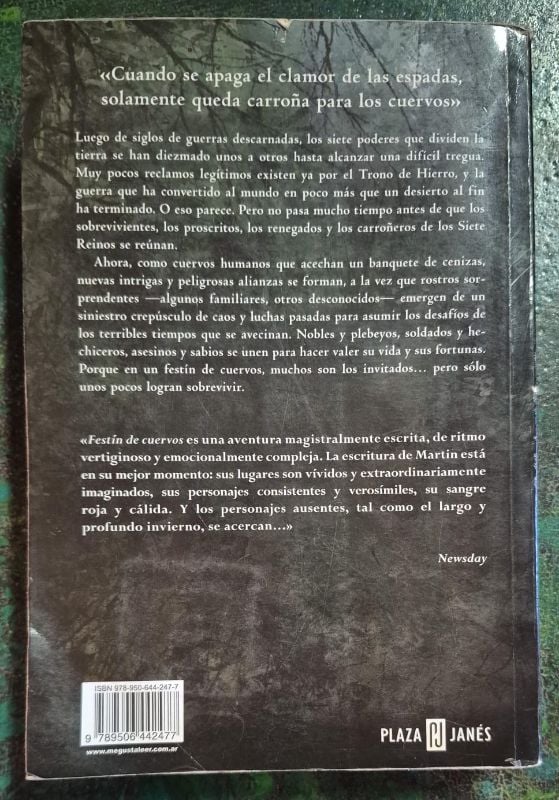 Festín de cuervos Canción de hielo y fuego IV