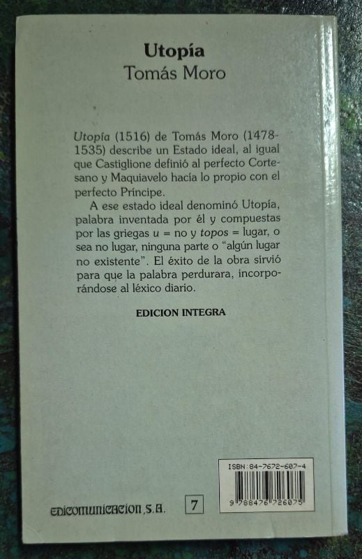 Tomas Moro / Utopía