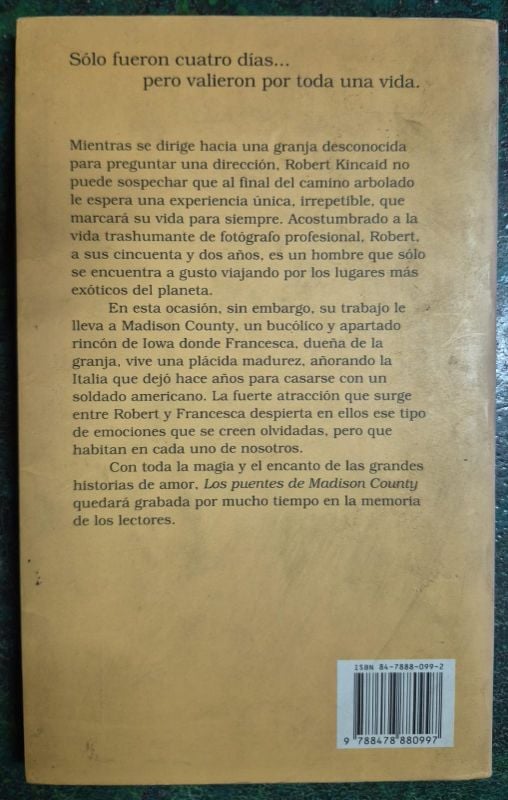 Los puentes de Madison County / Emecé