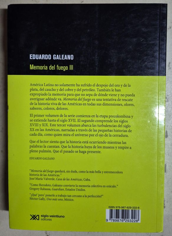 Memorias del fuego 3 El siglo del viento / Biblioteca Eduardo Galeano
