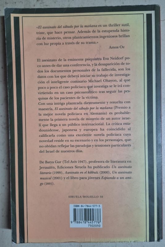 El asesinado del sábado por la mañana