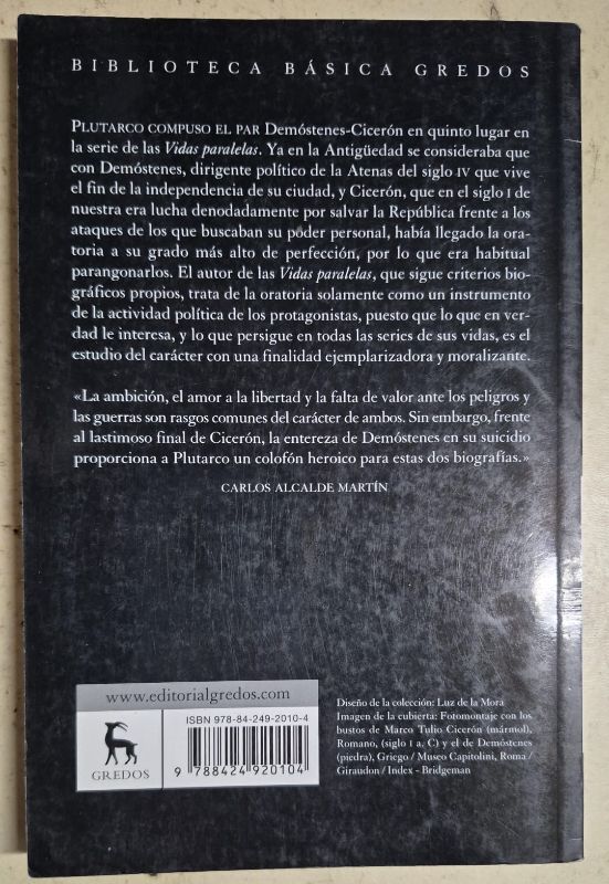 Demóstenes Cicerón vidas paralelas