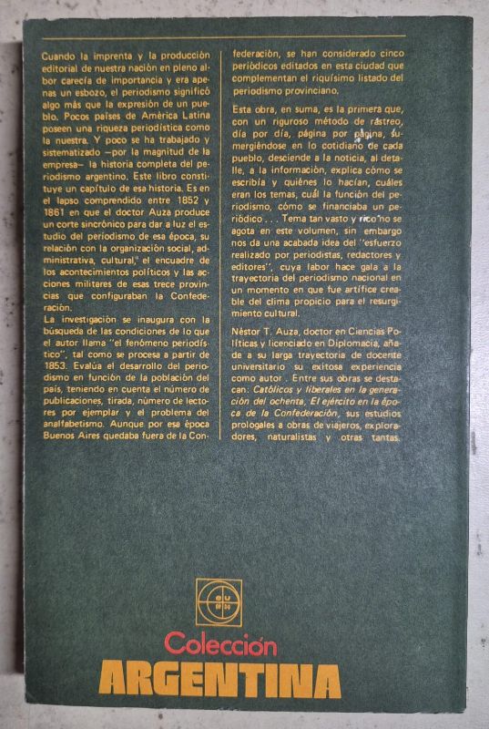 El periodismo de la confederación 1852-1861