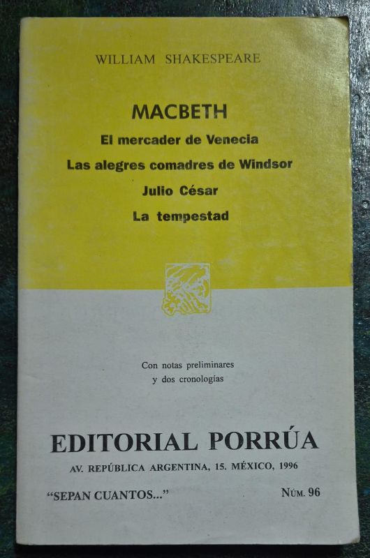 Shakespeare Teatro Macbeth y otros