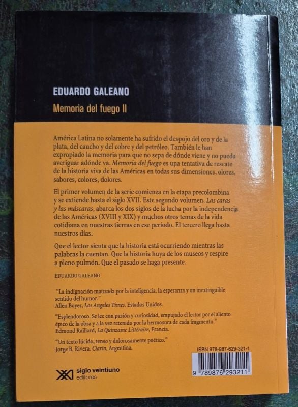 Memorias del fuego 2 Las caras y las máscaras / Biblioteca Eduardo Galeano