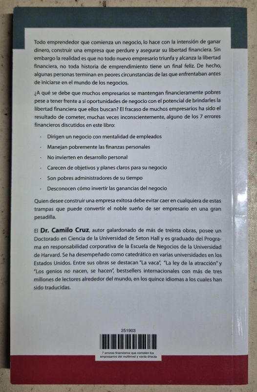7 Errores financieros que cometen los empresarios del multinivel y venta directa