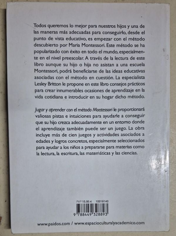 Jugar y aprender con el método Montessori