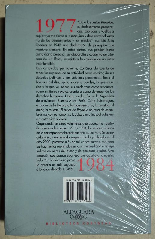 Julio Cortázar Cartas 1977-1984