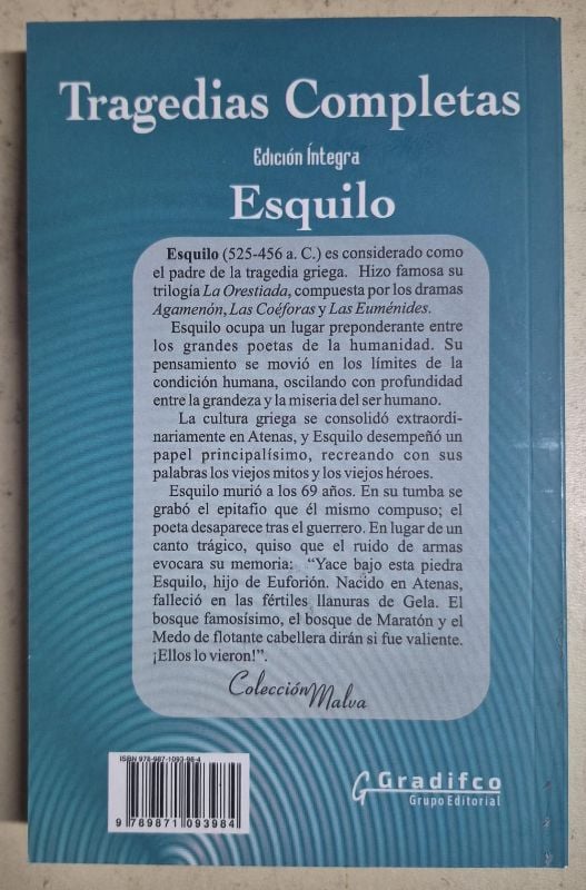 Esquilo / Tragedias Completas / Malva
