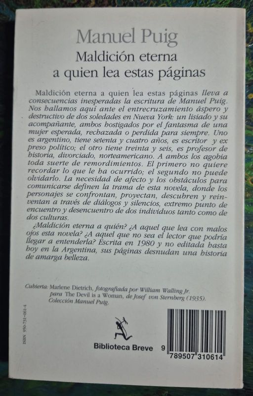 Maldición eterna a quien lea estas páginas