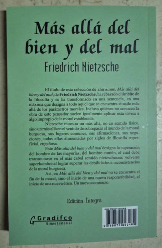 Mas allá del bien y del mal