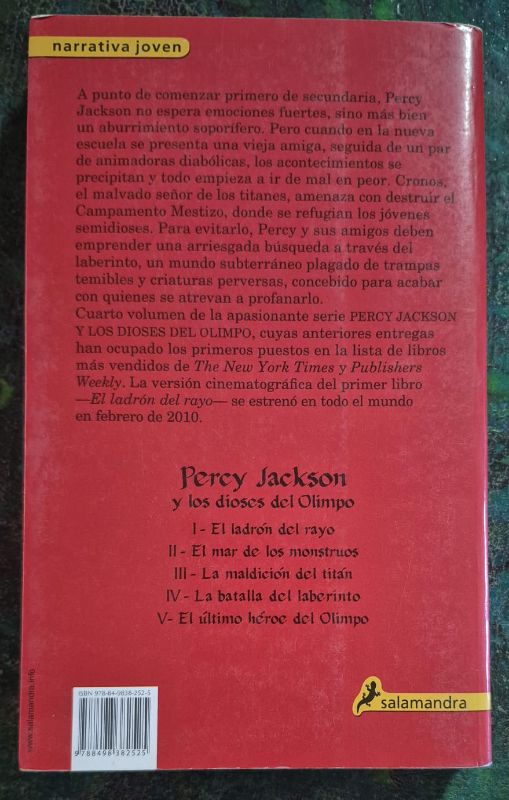 La batalla del laberinto Percy Jackson y los dioses del Olimpo IV