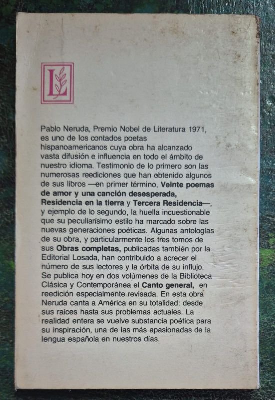 Pablo Neruda / Canto general 1