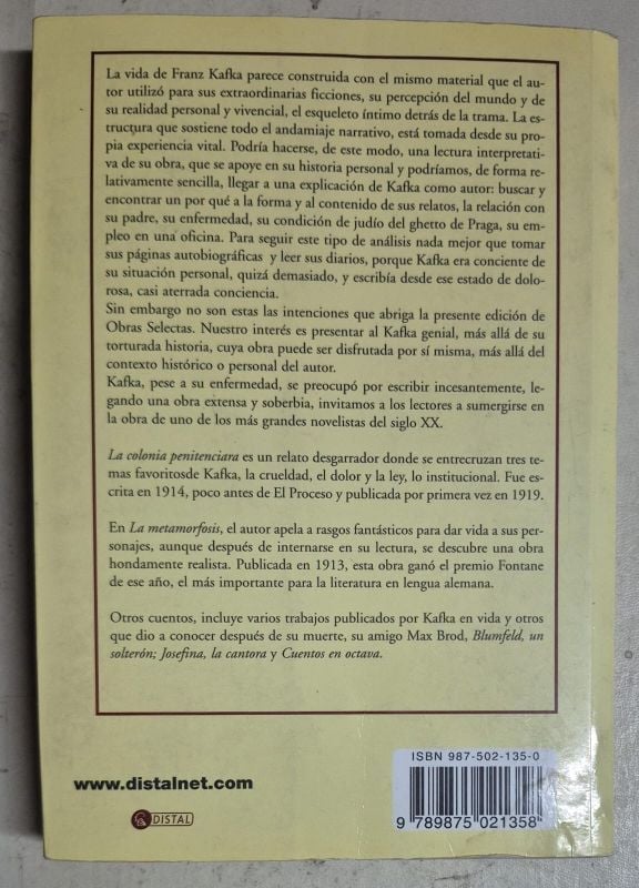 Franz Kafka Obras selectas