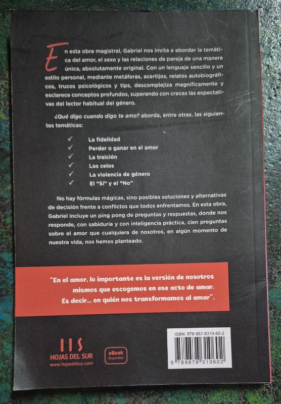 ¿Qué digo cuando digo te amo?