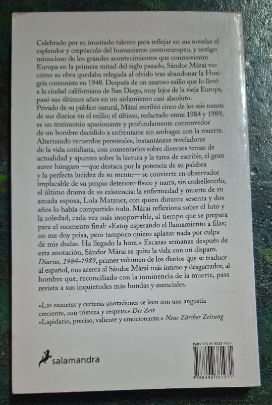 Sándor Márai / Diarios 1984-1989